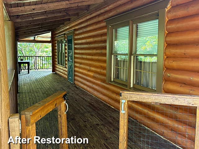 Log home restoration in Snow Camp, NC