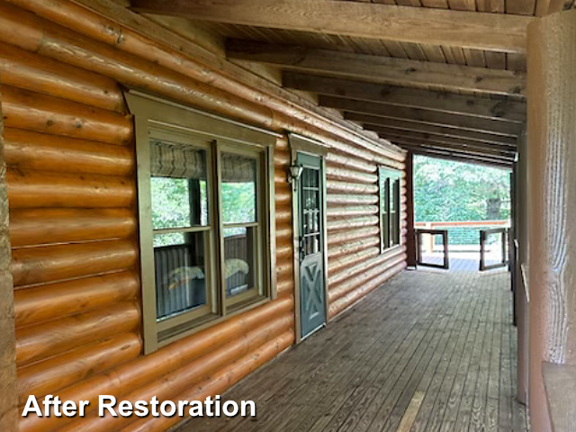 Log home restoration in Snow Camp, NC