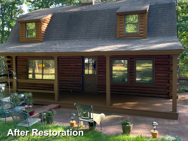 Log home restoration in Staunton, VA