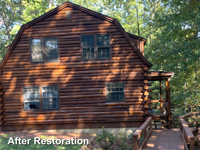 Log home restoration in Staunton, VA