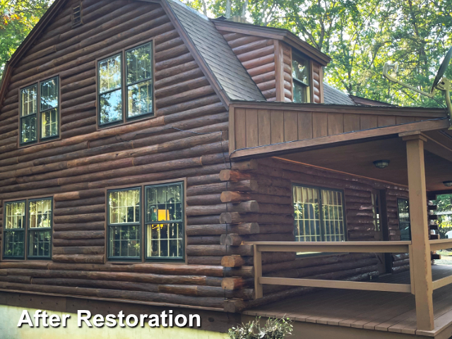 Log home restoration in Staunton, VA