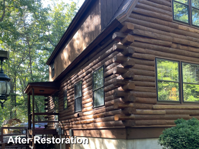 Log home restoration in Staunton, VA