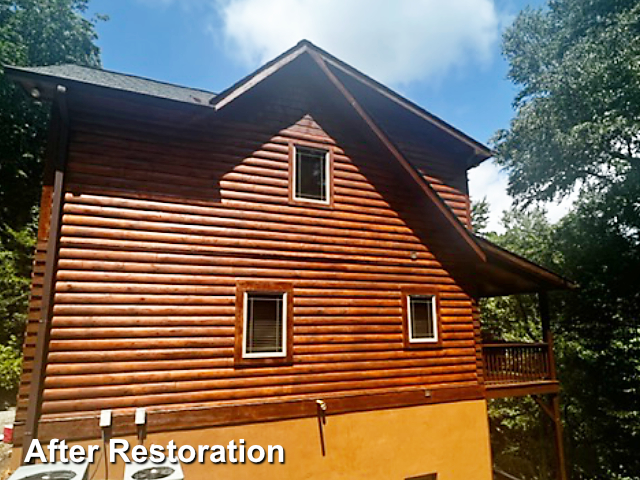 Log home restoration in Thomasville, NC