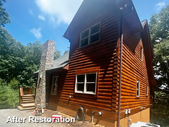 Log home restoration in Thomasville, NC