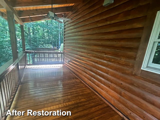 Log home restoration in Thomasville, NC