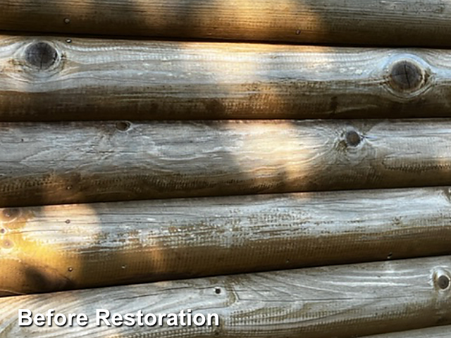 Log home restoration in Thomasville, NC