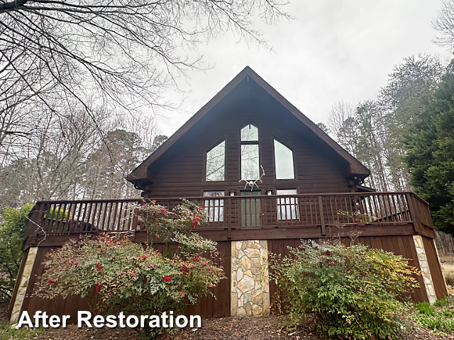 Log home restoration in Timberlake, NC