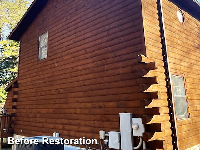 Log home restoration in Timberlake, NC