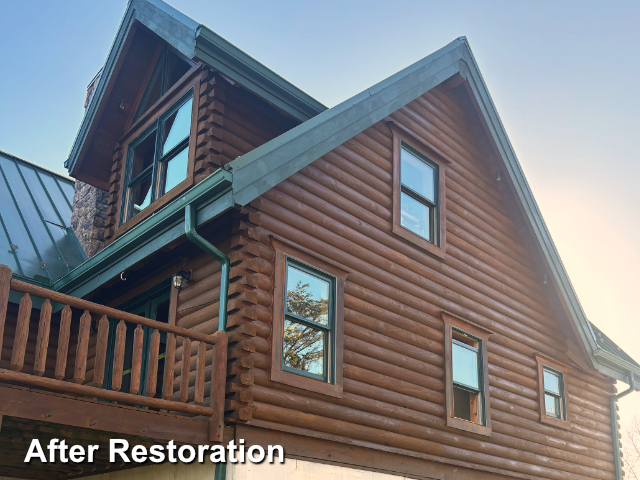 Log home restoration in Troy, NC