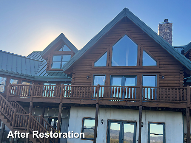 Log home restoration in Troy, NC