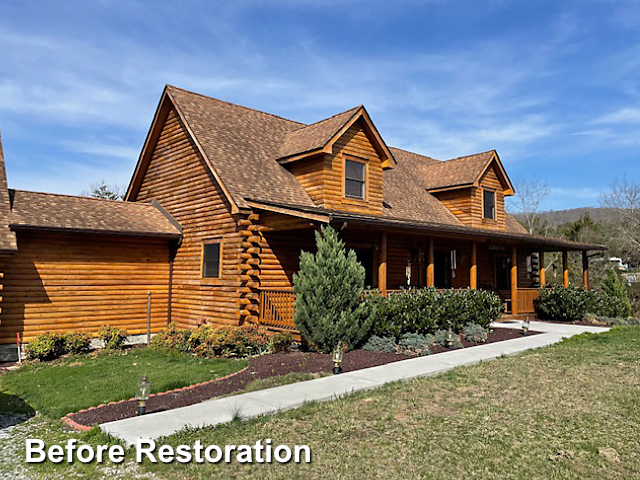 Log home restoration in Troy, NC