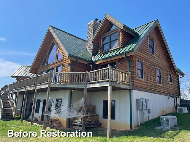 Log home restoration in Troy, NC