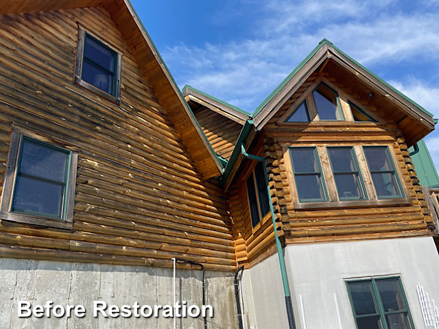 Log home restoration in Troy, NC