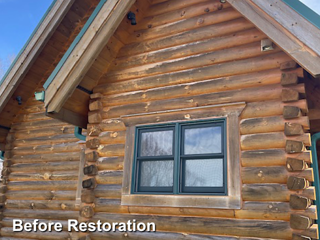 Log home restoration in Troy, NC