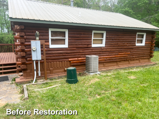 Log home restoration in Troy, NC