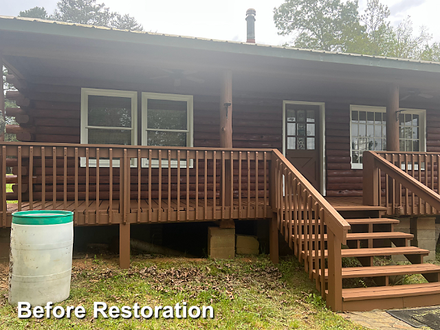 Log home restoration in Troy, NC