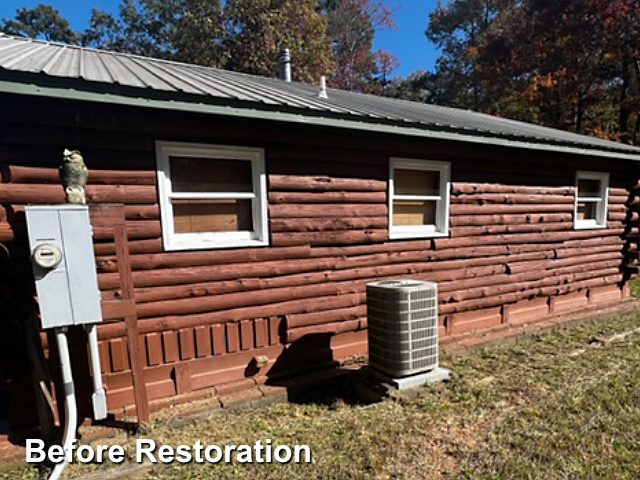 Log home restoration in Troy, NC