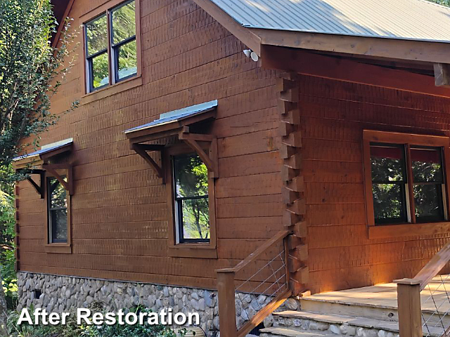 Log home restoration in Troy, NC