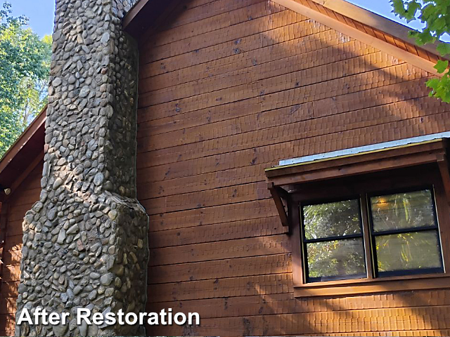 Log home restoration in Troy, NC