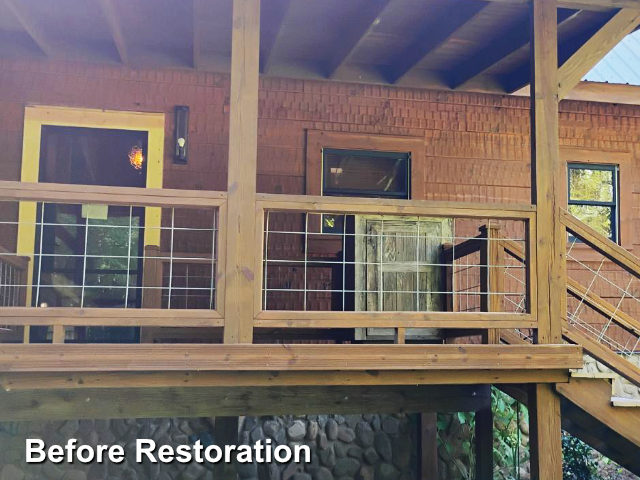 Log home restoration in Troy, NC