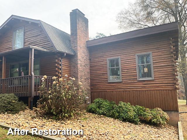 Log home restoration in Walnut Cove, NC