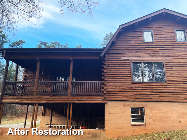 Log home restoration in Walnut Cove, NC