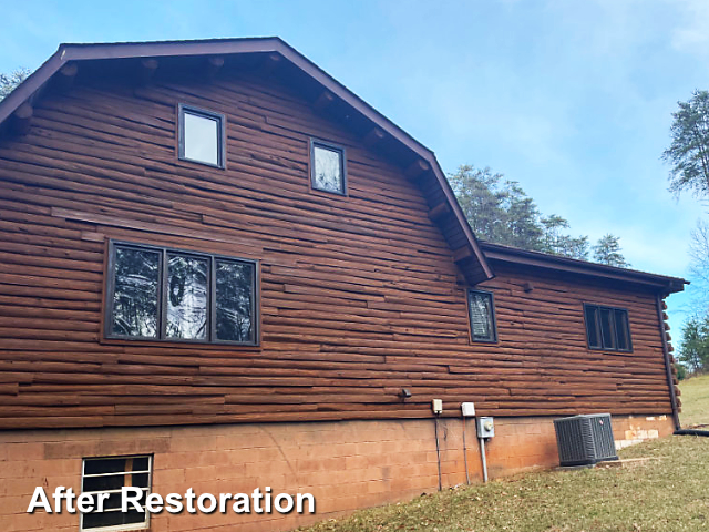 Log home restoration in Walnut Cove, NC