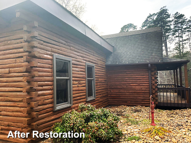 Log home restoration in Walnut Cove, NC