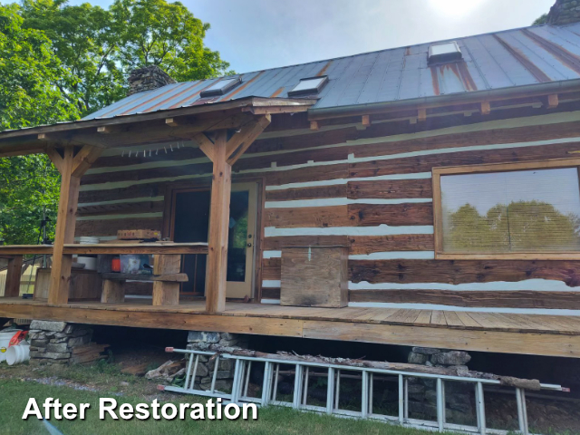 Log home restoration in Waynseville, NC