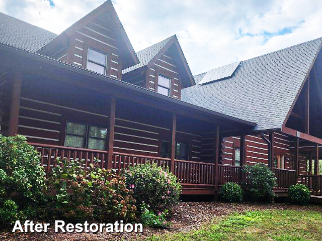 Log home restoration in Wendell, NC