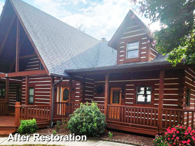 Log home restoration in Wendell, NC