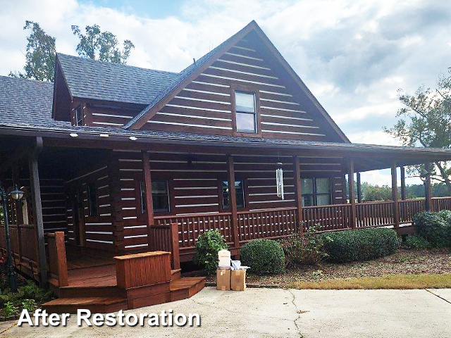 Log home restoration in Wendell, NC