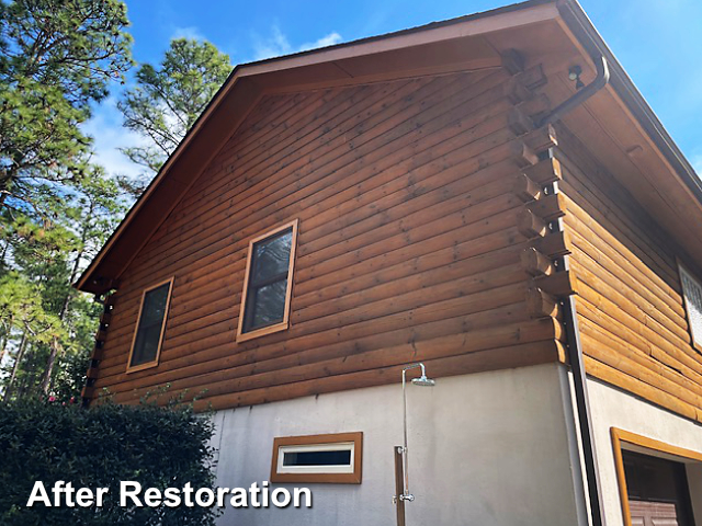 Log home restoration in West End, NC