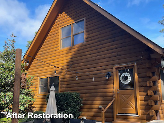 Log home restoration in West End, NC