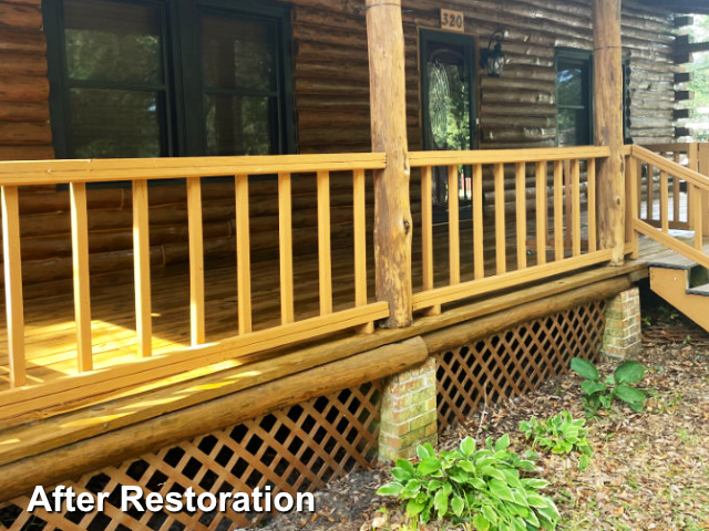 Log home restoration in Wilmington, NC