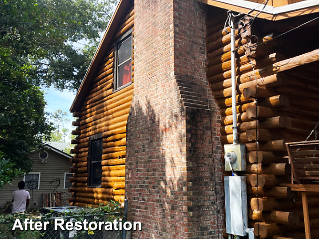 Log home restoration in Wilmington, NC