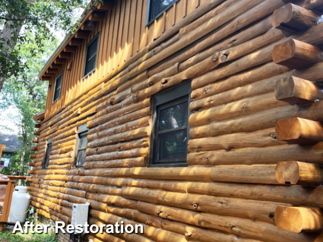 Log home restoration in Wilmington, NC