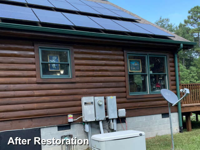 Log home restoration in Zuni, VA