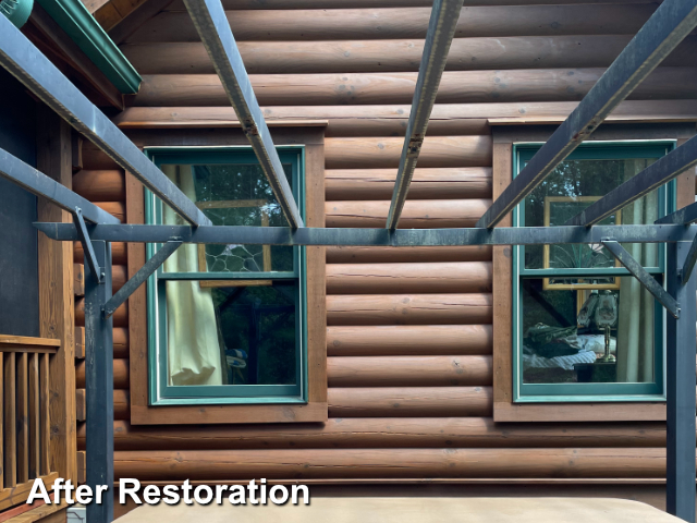 Log home restoration in Zuni, VA