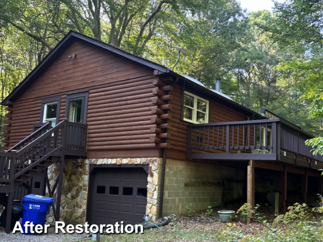 Log home restoration in Zuni, VA