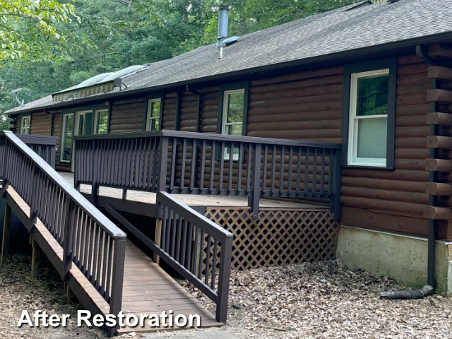 Log home restoration in Zuni, VA