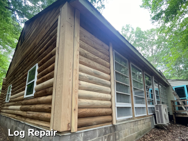 Log home restoration in Zuni, VA