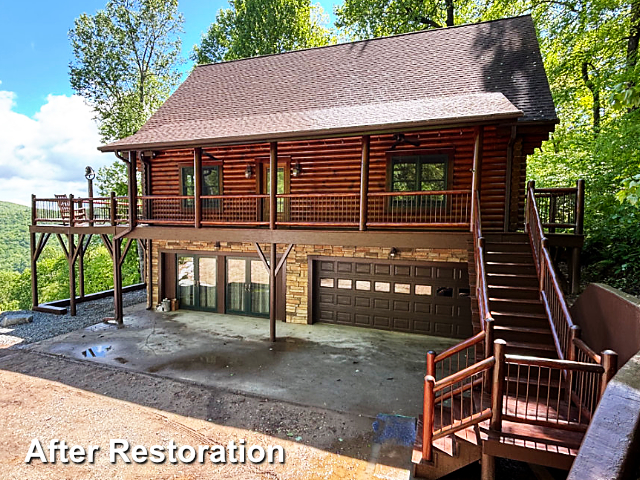 Log home restoration in Black Mountain, NC