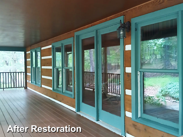 Log home restoration in Chapel Hill, NC