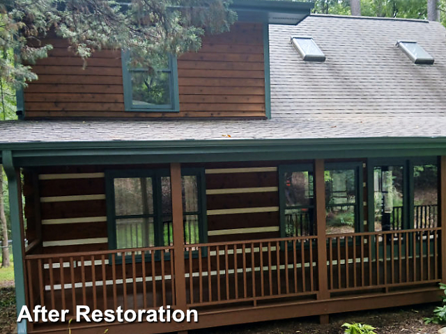 Log home restoration in Chapel Hill, NC