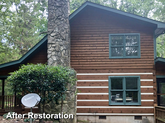 Log home restoration in Chapel Hill, NC