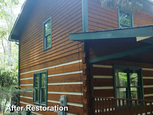 Log home restoration in Chapel Hill, NC