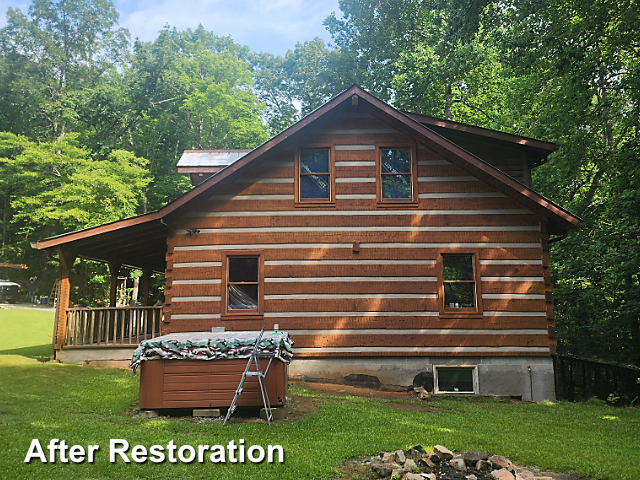 Log home restoration in Chapel Hill, NC