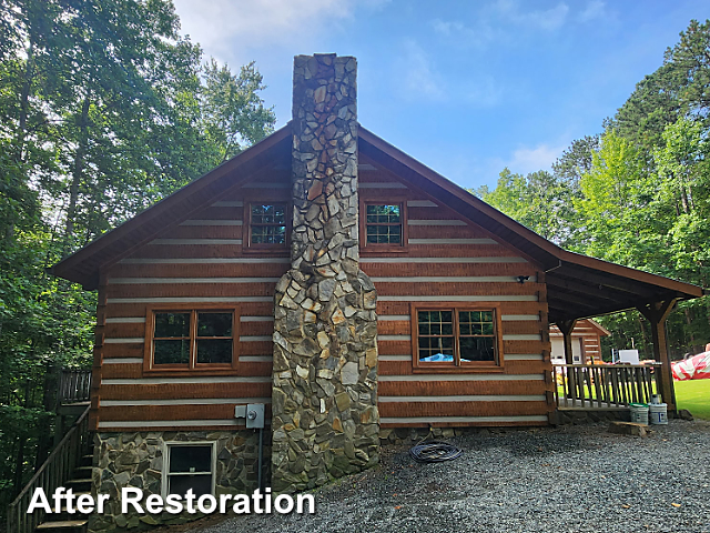 Log home restoration in Chapel Hill, NC