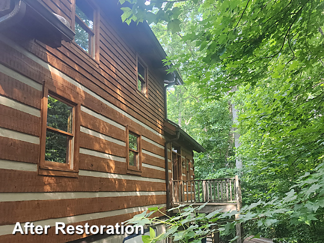 Log home restoration in Chapel Hill, NC